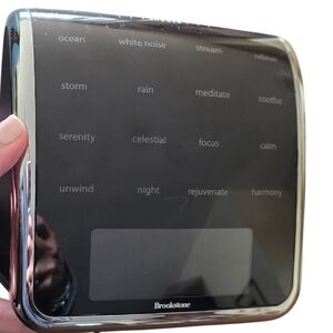 Brookstone Black Sound Machine/Alarm Battery Or Cord